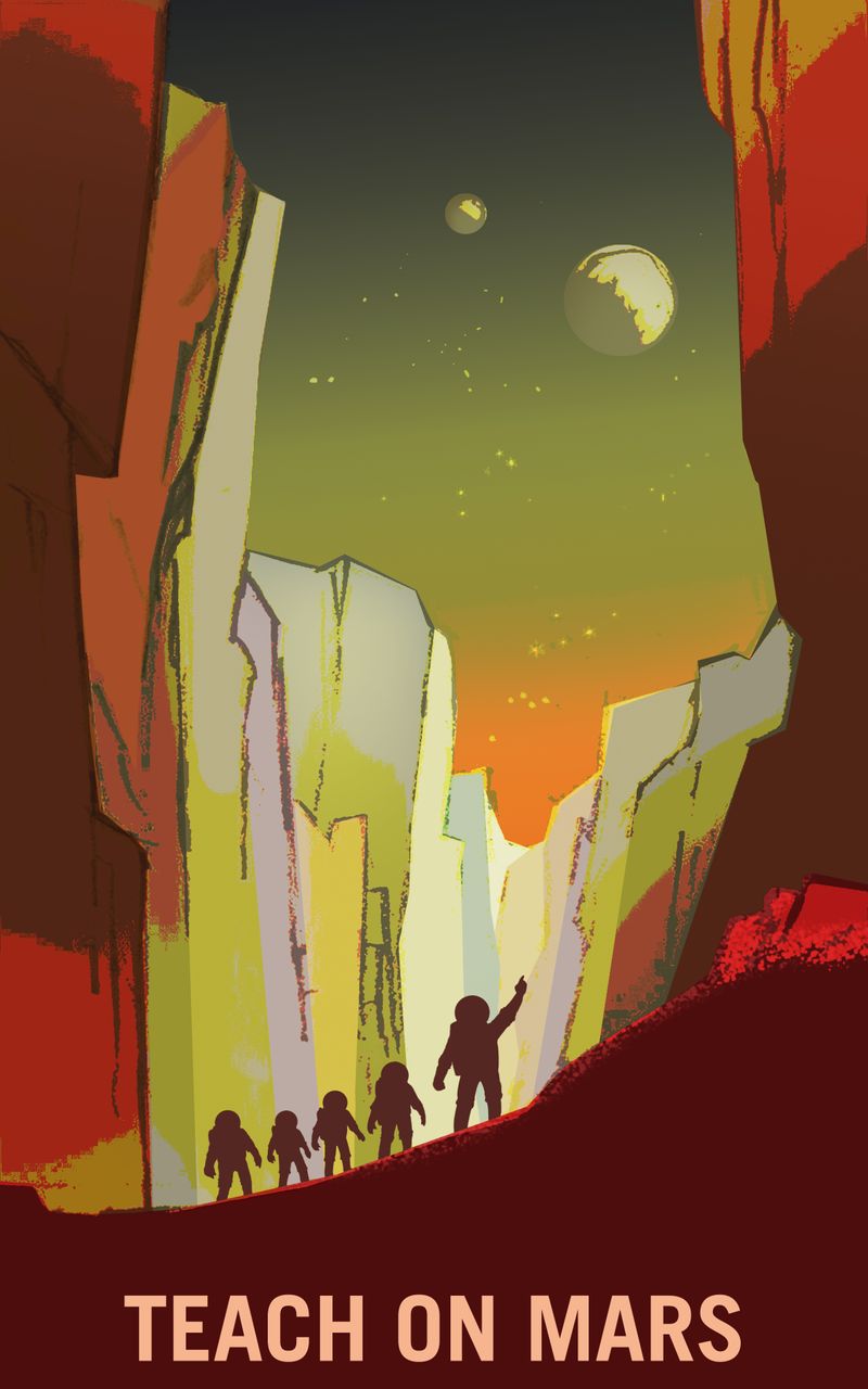 Teach on Mars NASA Recruitment Poster
