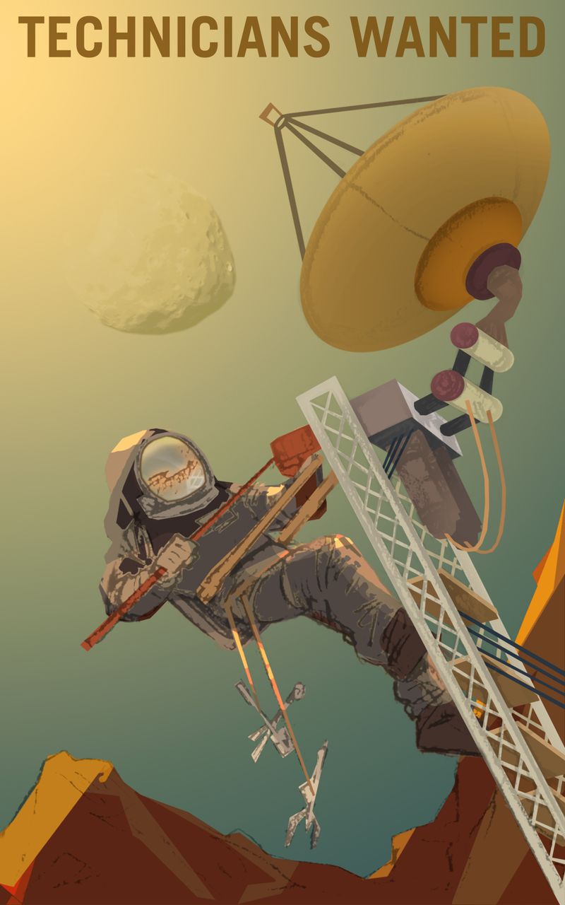 Technicians Wanted NASA Recruitment Poster