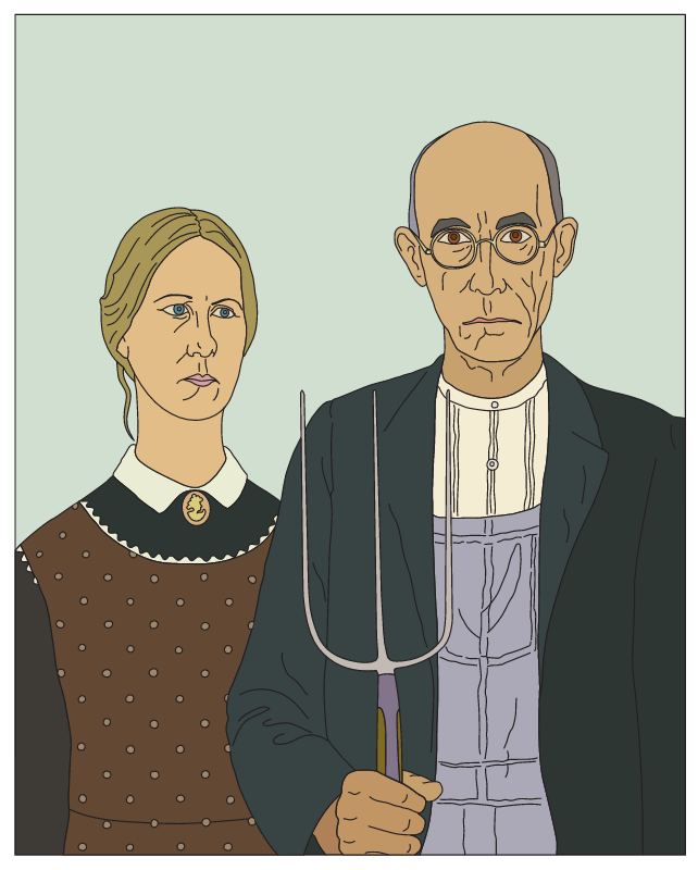 American Gothic by Grant Wood