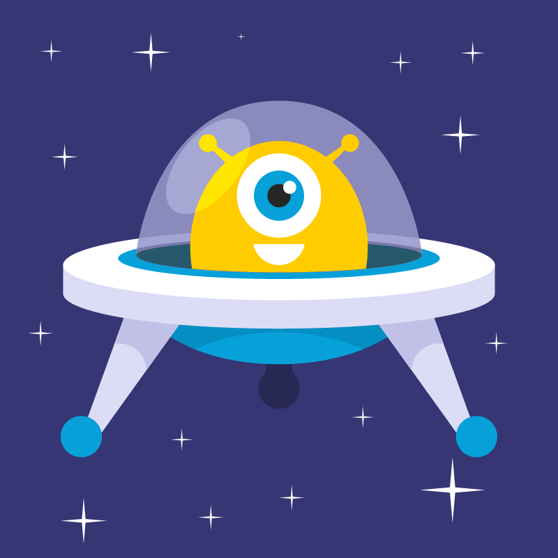 Alien in Flying Saucer