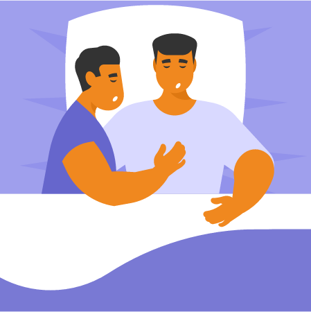 Gay Couple Relaxing in Bed
