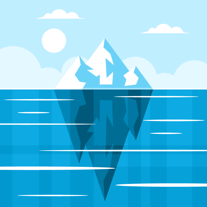 Iceberg Floating in the Ocean Displayed Elegantly