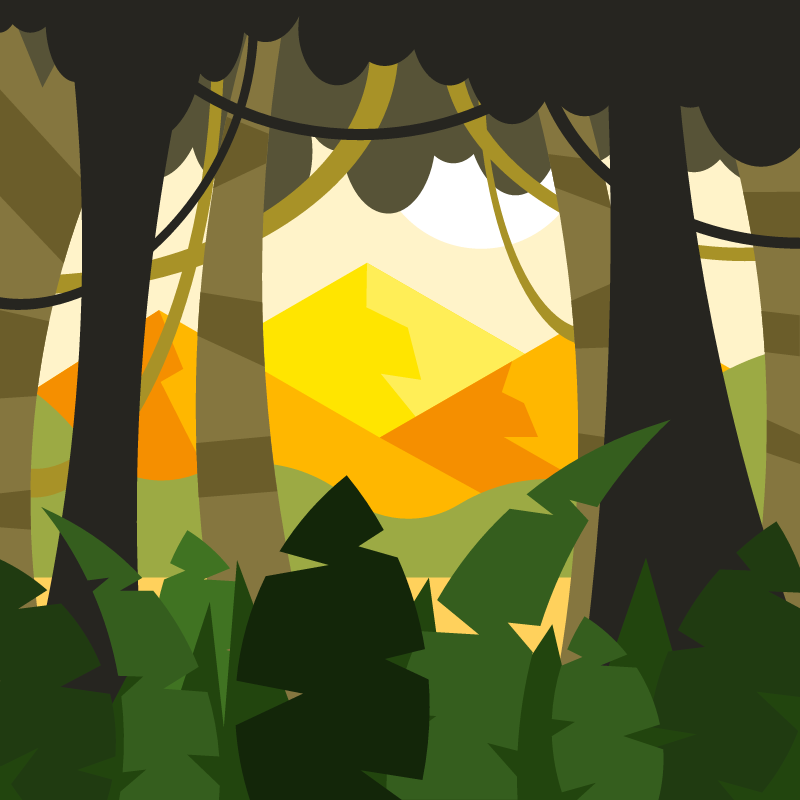 Lush Tropical Jungle Scene