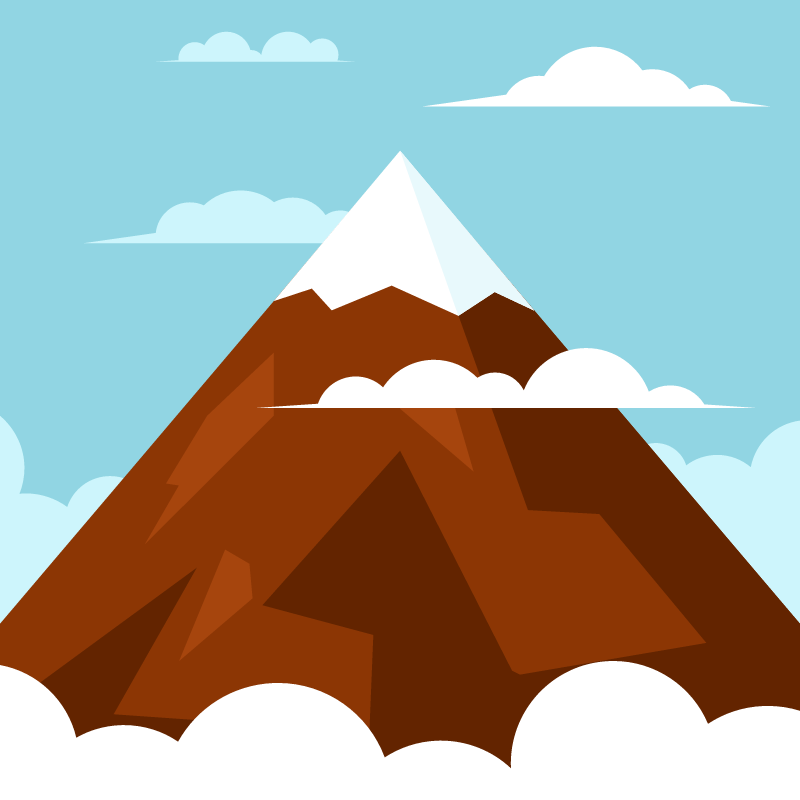 Majestic Cloud-Capped Mountain Peak
