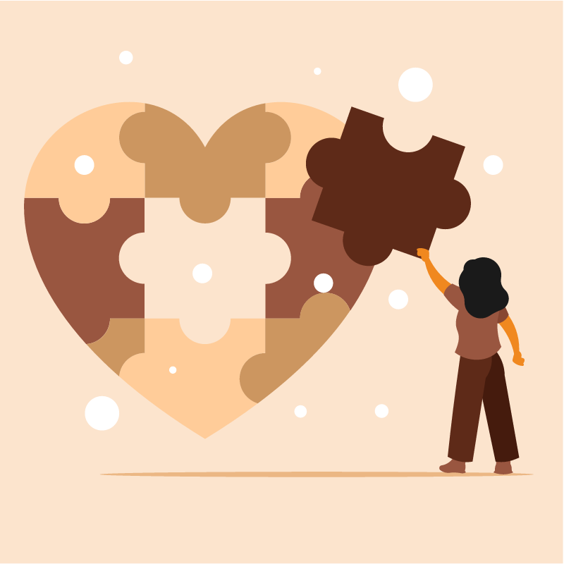 Heart Puzzle Jigsaw Solved with Precision