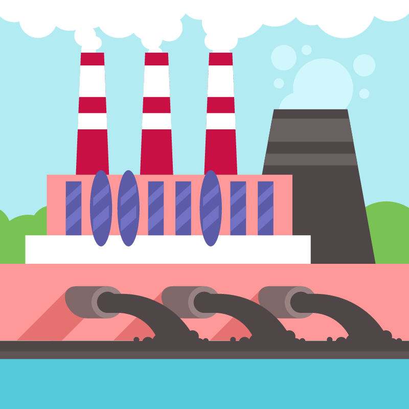 Polluted Water Due to Industrial Waste