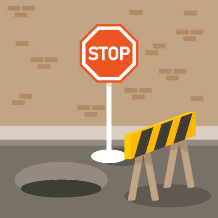 Road Sign Indicating Construction Work
