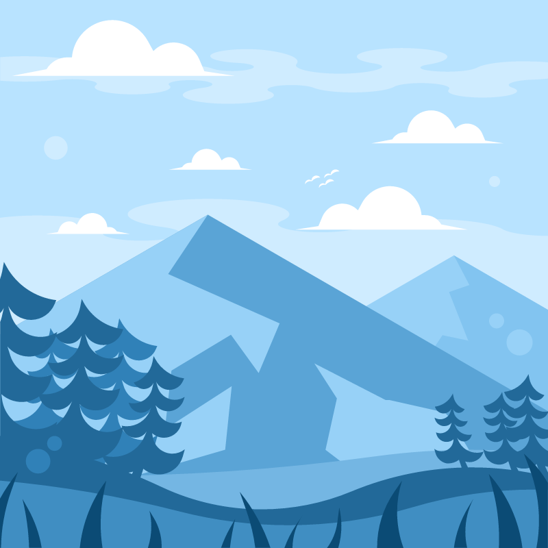Scenic Mountain Range and Forest