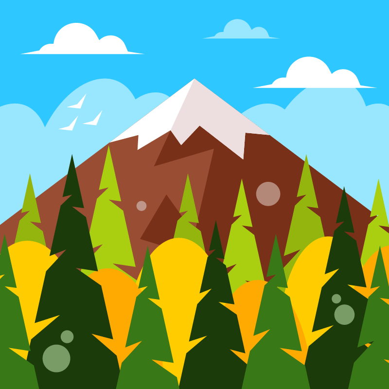 Serene Summer Mountain Scene