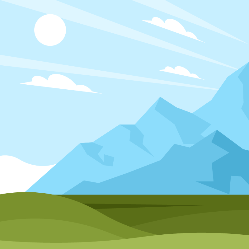 Summer Landscape in Mountain Region