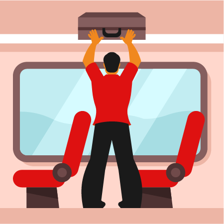 Train Travel by Male Passenger
