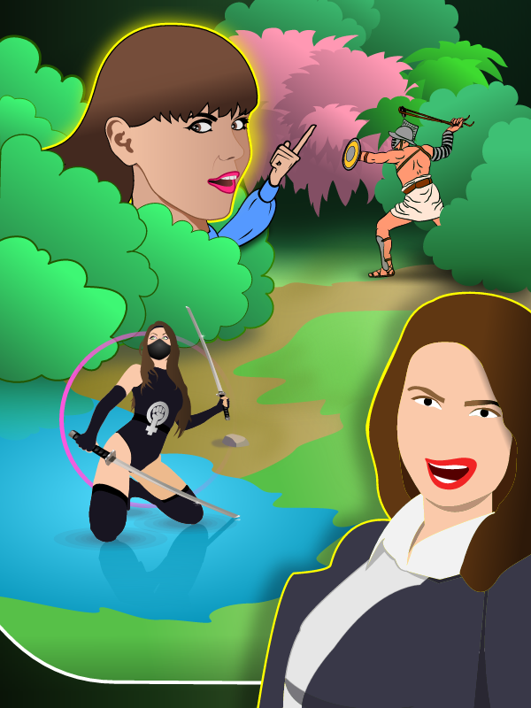 Girl Power in Natural Background