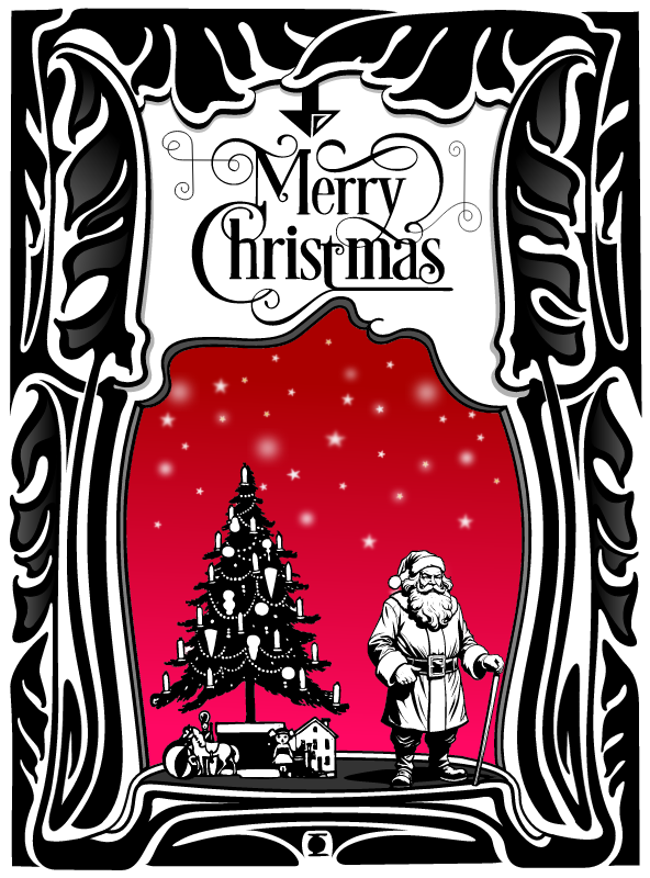 Jugendstil Christmas Frame