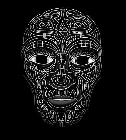Tattoo-Inspired Face Drawing