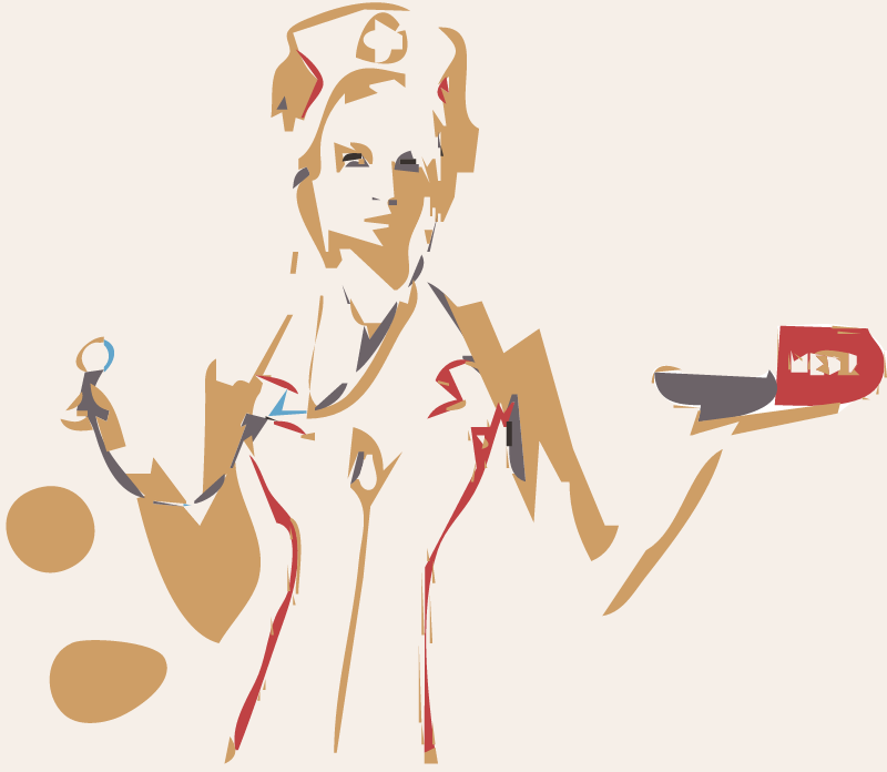 Abstract nurse in uniform