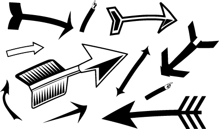 Assorted Black Arrow Icons