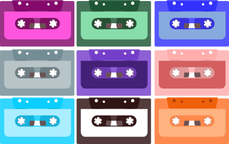 Colorful Cassette Collection