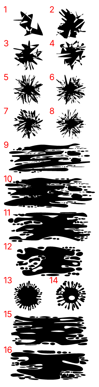 Dry Brush Stroke Patterns