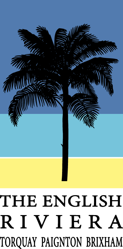 English Riviera Palm Tree Poster