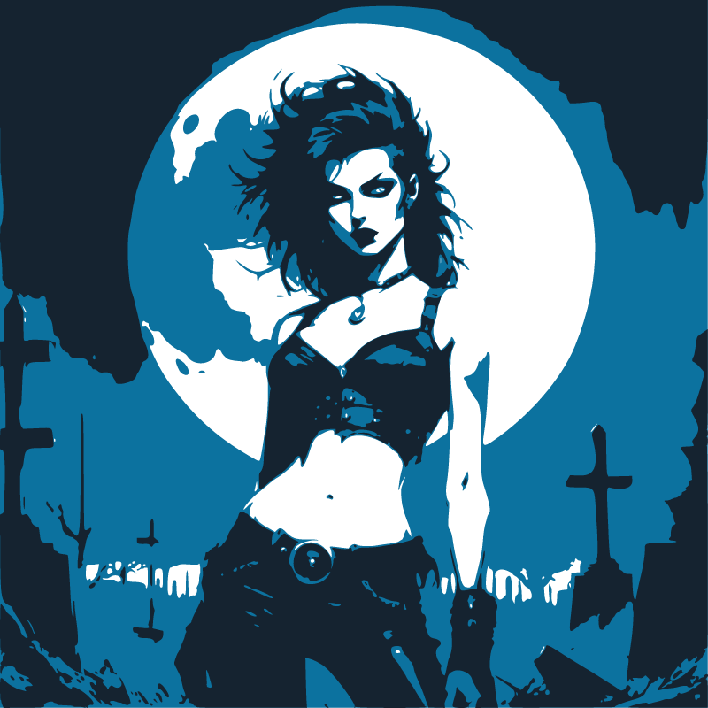 Gothic Graveyard Lady
