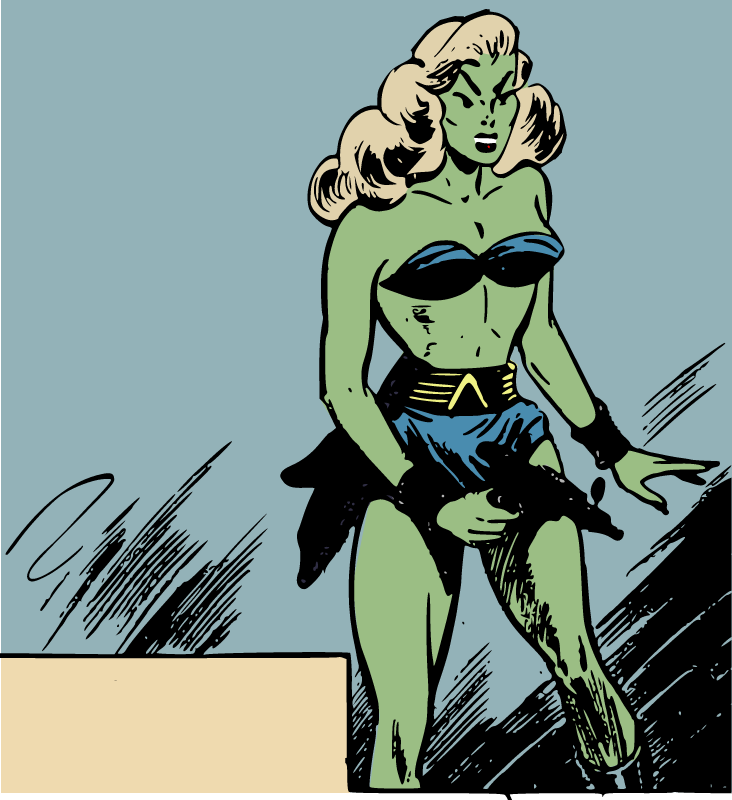 Green-Skinned Space Babe