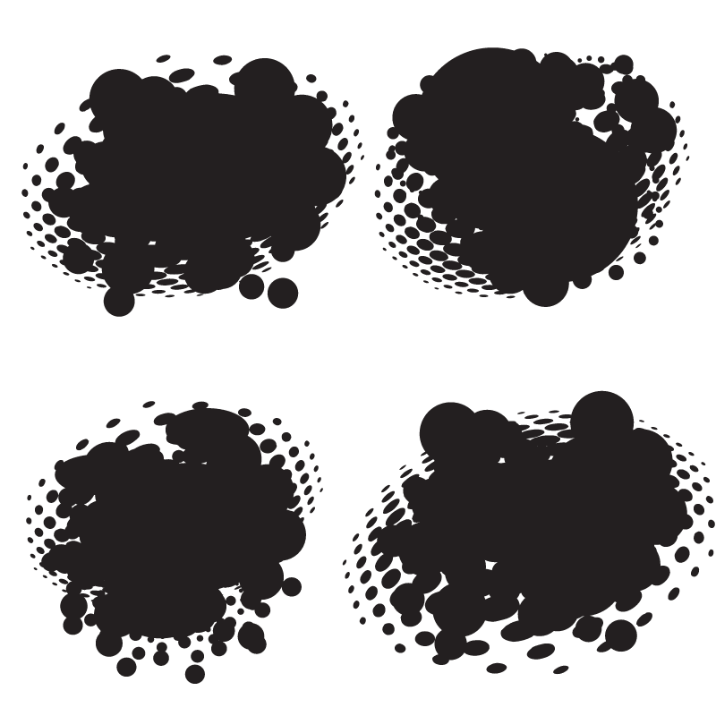 Grunge Halftone Ink Splat