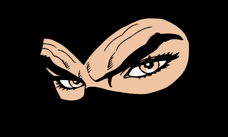 Masked Eyes Close-Up