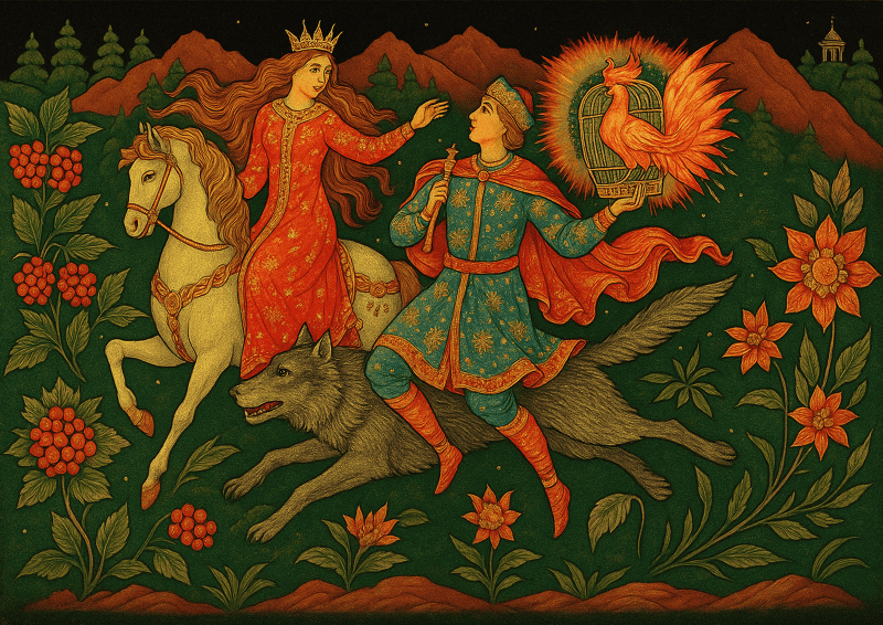 Ivan Tsarevich and the grey wolf