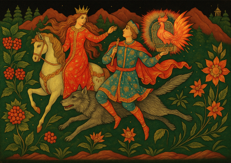 Ivan Tsarevich and the grey wolf