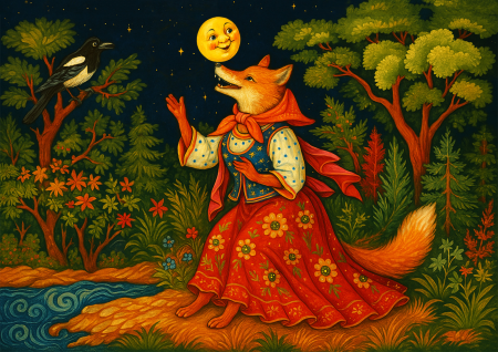 Kolobok and Fox