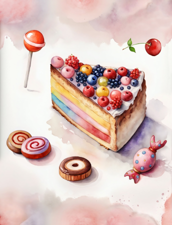 Berry Candy Cake