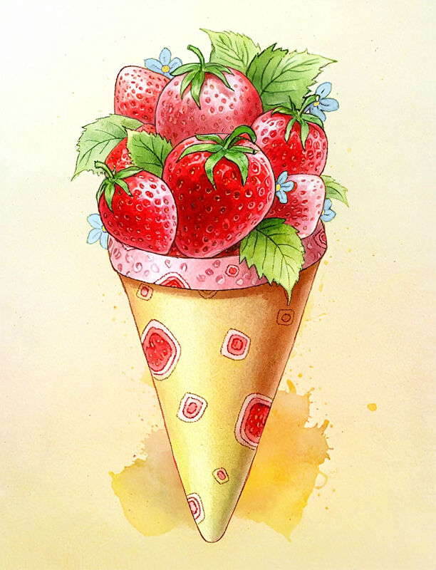 Strawberry ice cream