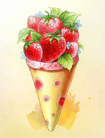 Strawberry ice cream