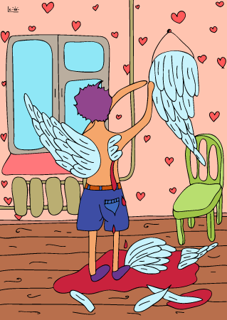 Angel with broken wing