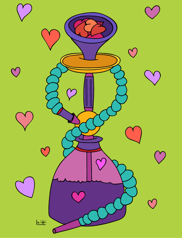 Hookah with Hearts