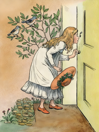 Goldilocks peeking through door