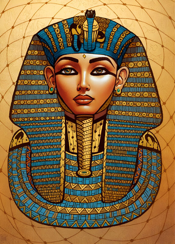 Golden pharaoh bust