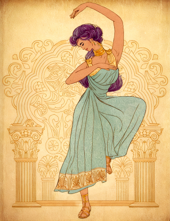 Elegant dancing lady illustration