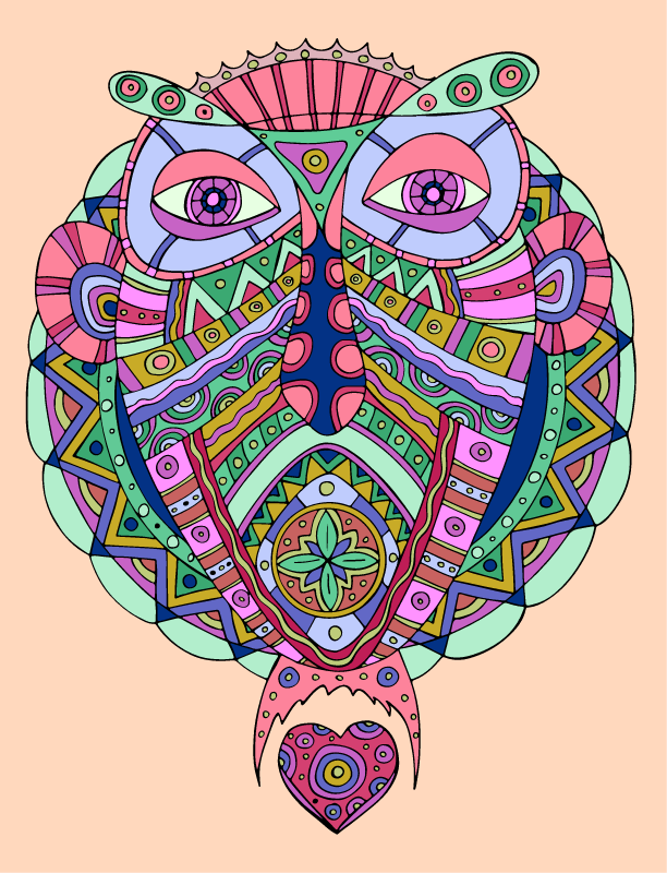 Fish with Tribal Pattern