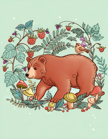 Bear in berries