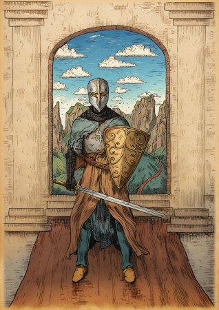Knight With Sword And Shield