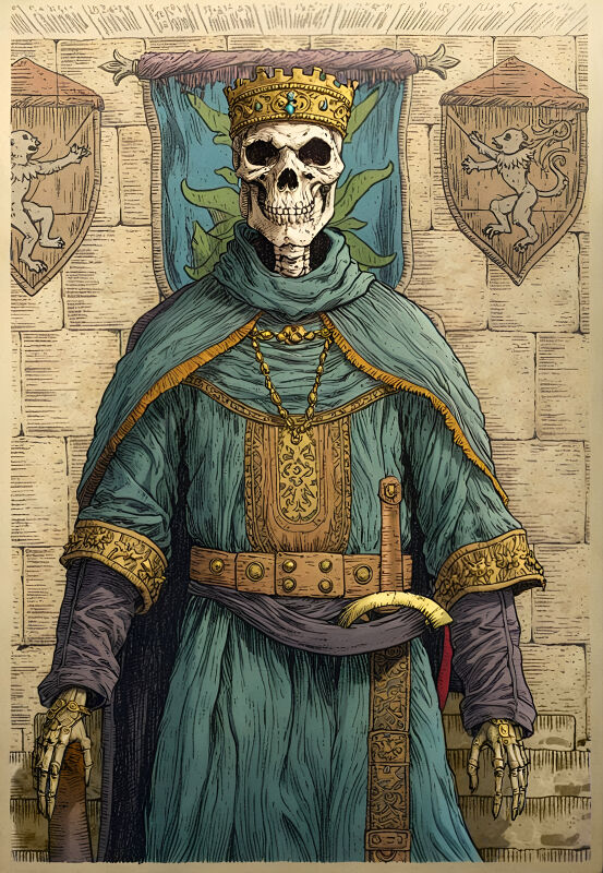 Skeleton King In Robes