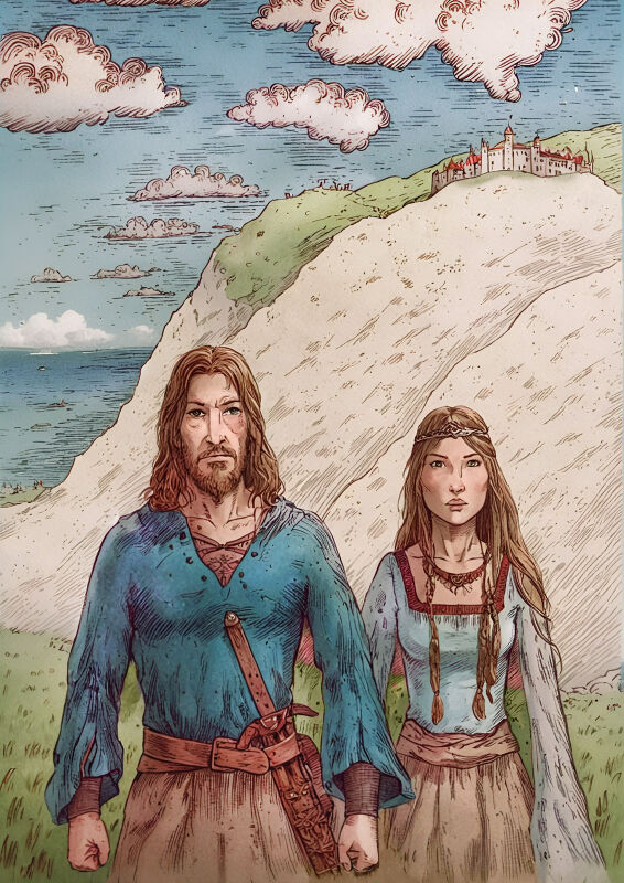 Peasant Couple On Cliffside