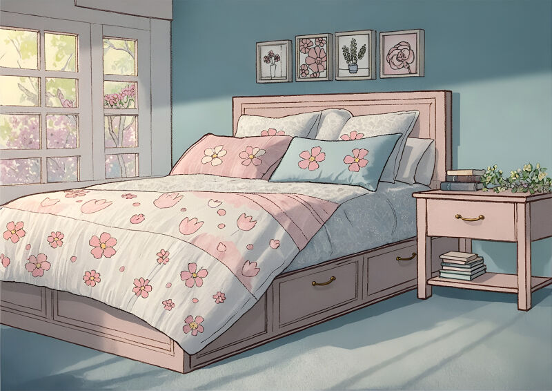 Bedroom In The Provence Style