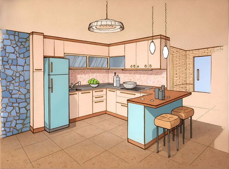 Minimalist Family Kitchen