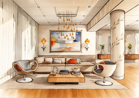 Living-Room With Fireflies