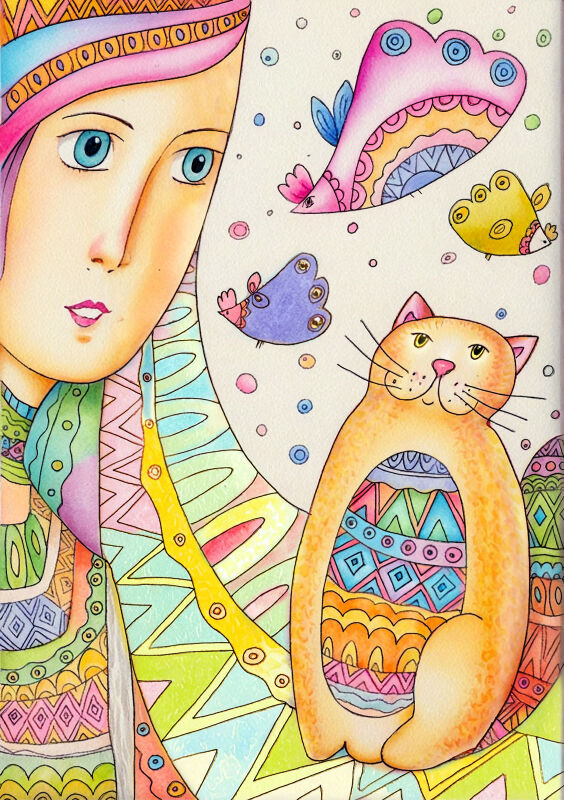 Magical Talk with a Cat in Patterns
