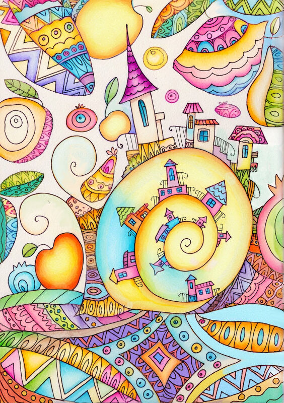 Snail House in a Fantasy Village