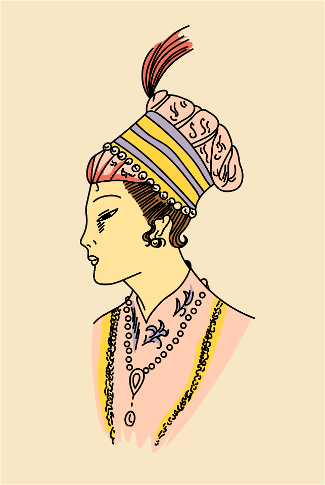 Persian Hat resembling style of Henri II coiffures
