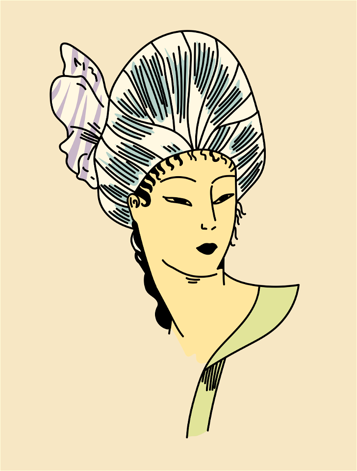 Persian Turban with effective narrow stripes irregularly set